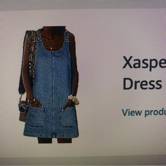 Xaspee Dresses & Skirts - Denim Overall Dress for Women Casual Mini Sleeveless Jean Vintage Size XL (NWT)